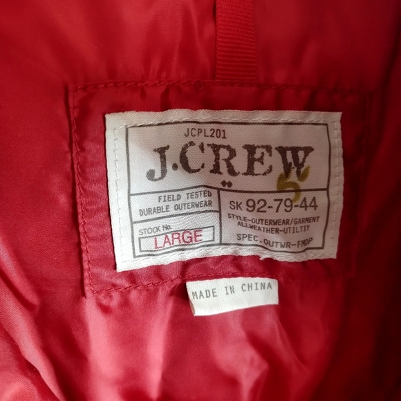 J. Crew Quilted Red Vest Men's Sz L - Picture 5 of 8
